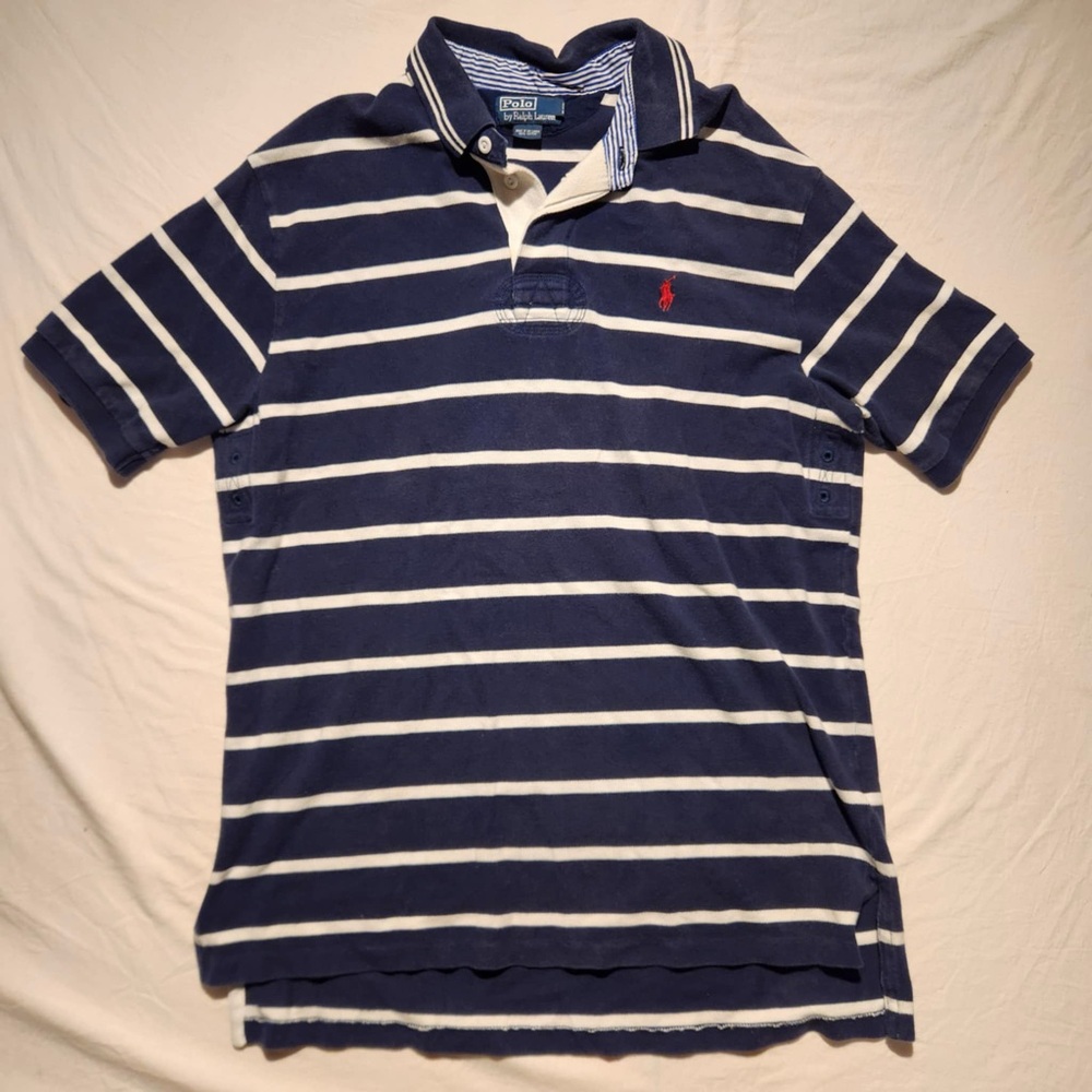 Polo by Ralph Lauren Blue and White Striped Polo Shirt